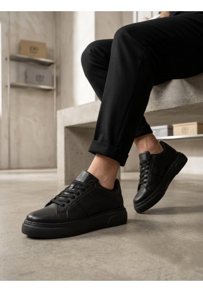 BA0247 Erkek Sneaker Günlük Casual Spor Ayakkabı Siyah Taban