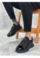 BA0234 İçi Dışı Hakiki Deri Rahat Taban Siyah Bant Detaylı Sneakers Casual Erkek Ayakkabı