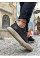 BA0248 BOA Siyah Bej Taban Esnek Bağcıklı Ultra Hafif Nefes Alan Sneaker Ayakkabı