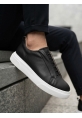 BA0581 Erkek Sneaker Günlük Casual Spor Ayakkabı Siyah Beyaz Taban