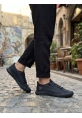BA0248 BOA Siyah Esnek Bağcıklı Ultra Hafif Nefes Alan Sneaker Ayakkabı