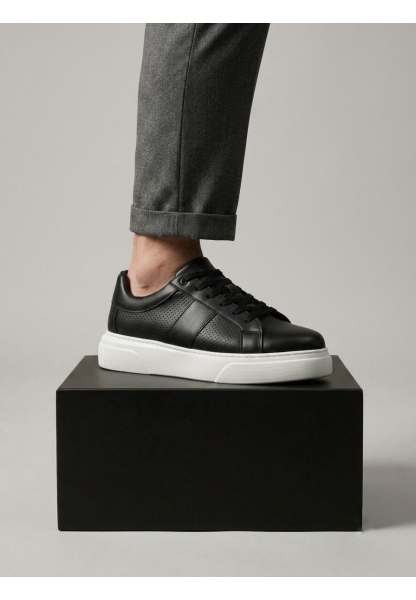 BA0247 Erkek Sneaker Günlük Casual Spor Ayakkabı Siyah