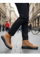 BA0713 Bağcıklı Yüksek Taba Süet Siyah Taban Erkek Tarz Spor Bot
