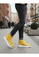 BA0713 Bağcıklı Sarı Yüksek Taban Erkek Tarz Spor Bot