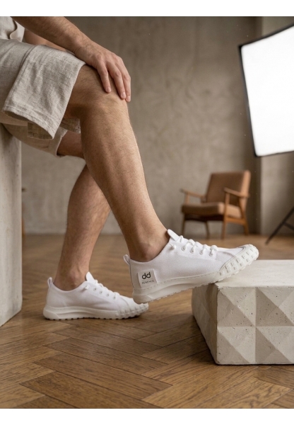 BA0248 BOA Beyaz Esnek Bağcıklı Ultra Hafif Nefes Alan Sneaker Ayakkabı