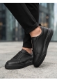 BA0581 Erkek Sneaker Günlük Casual Spor Ayakkabı Siyah Siyah Taban 
