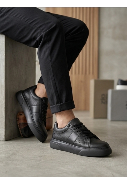 BA0247 Erkek Sneaker Günlük Casual Spor Ayakkabı Siyah Taban