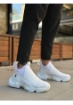 BA0401 Bağcıksız Rahat Kalın Taban Beyaz Erkek Spor Yarım Bilek Bot