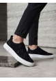 BA0581 Erkek Sneaker Günlük Casual Spor Ayakkabı Siyah Süet Beyaz Taban 