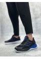 BA0650 Tarz Sneakers Yüksek Taban Siyah Mavi Spor Ayakkabısı