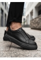 BA0581 Erkek Sneaker Günlük Casual Spor Ayakkabı Siyah Siyah Taban 