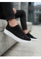 BA0581 Erkek Sneaker Günlük Casual Spor Ayakkabı Siyah Süet Beyaz Taban 