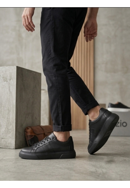 BA0247 Erkek Sneaker Günlük Casual Spor Ayakkabı Siyah Taban