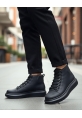 BA0713 Bağcıklı Yüksek Siyah Taban Erkek Tarz Spor Bot