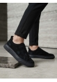 BA0581 Erkek Sneaker Günlük Casual Spor Ayakkabı Siyah Süet Siyah Taban 