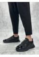 BA0234 İçi Dışı Hakiki Deri Rahat Taban Siyah Bant Detaylı Sneakers Casual Erkek Ayakkabı