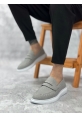 BA0355 Bağcıksız Keten Füme Klasik Corcik Erkek Ayakkabı
