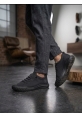 BA0248 BOA Siyah Esnek Bağcıklı Ultra Hafif Nefes Alan Sneaker Ayakkabı