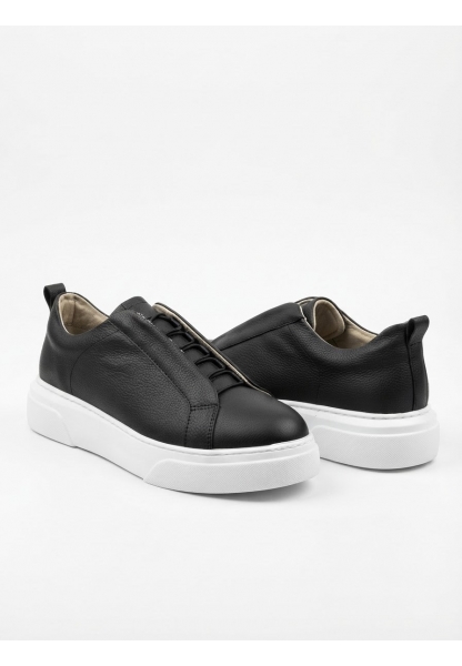 BA0581 Erkek Sneaker Günlük Casual Spor Ayakkabı Siyah Beyaz Taban