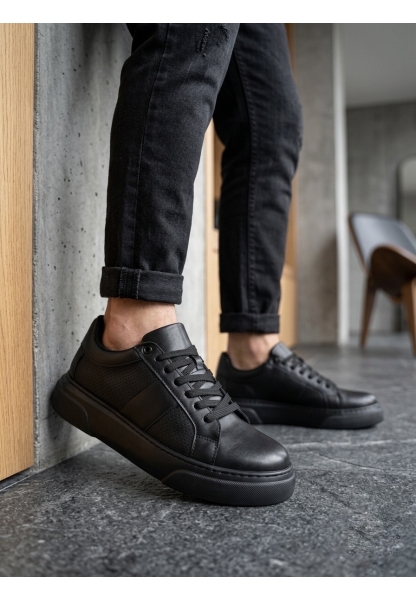 BA0247 Erkek Sneaker Günlük Casual Spor Ayakkabı Siyah Taban