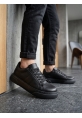 BA0247 Erkek Sneaker Günlük Casual Spor Ayakkabı Siyah Taban
