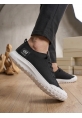 BA0248 BOA Siyah Beyaz Taban Esnek Bağcıklı Ultra Hafif Nefes Alan Sneaker Ayakkabı