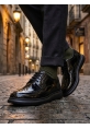 BA0003 Yeni Sezon Siyah Rugan Lüks Brouge Klasik Ayakkabı