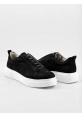 BA0581 Erkek Sneaker Günlük Casual Spor Ayakkabı Siyah Süet Beyaz Taban 
