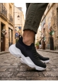 BA0402 Bağcıksız Rahat Yüksek Taban Siyah Erkek Spor Yarım Bilek Bot