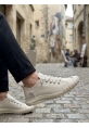 BA0248 BOA Krem Esnek Bağcıklı Ultra Hafif Nefes Alan Sneaker Ayakkabı