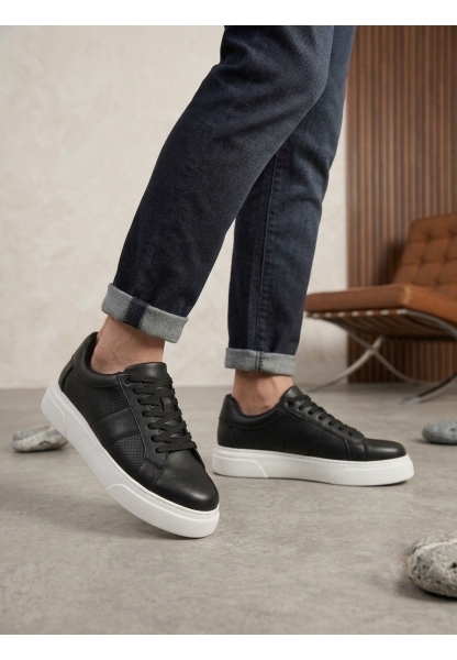 BA0247 Erkek Sneaker Günlük Casual Spor Ayakkabı Siyah