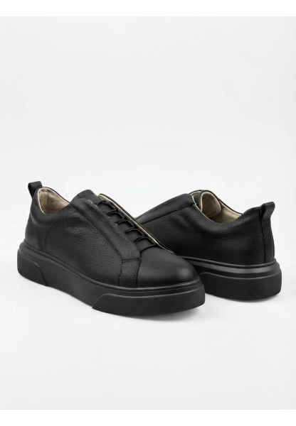 BA0581 Erkek Sneaker Günlük Casual Spor Ayakkabı Siyah Siyah Taban 