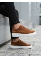 BA0581 Erkek Sneaker Günlük Casual Spor Ayakkabı Taba Beyaz Taban 