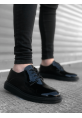 BA0003 Bağcıklı Klasik  Siyah Siyah Taban Rugan Yüksek Taban Casual Erkek Ayakkabı
