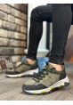 BA0320 Kalın Termo Taban Yeşil Erkek Trekking Outdoor Ayakkabı