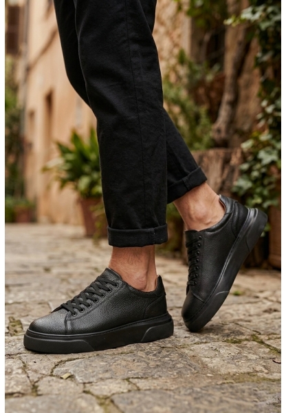 BLF-010 Erkek Sneaker Günlük Casual Spor Ayakkabı Siyah Taban 