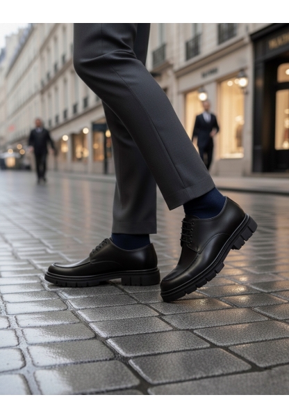 BA0237 Bağcıklı Klasik Yüksek Taban Casual Erkek Ayakkabı