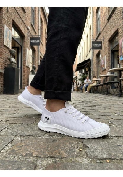 BA0248 BOA Beyaz Esnek Bağcıklı Ultra Hafif Nefes Alan Sneaker Ayakkabı