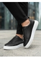 BA0581 Erkek Sneaker Günlük Casual Spor Ayakkabı Siyah Beyaz Taban