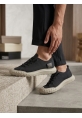 BA0248 BOA Siyah Bej Taban Esnek Bağcıklı Ultra Hafif Nefes Alan Sneaker Ayakkabı