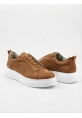 BA0581 Erkek Sneaker Günlük Casual Spor Ayakkabı Taba Beyaz Taban 