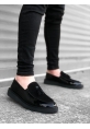 BA0005 Bağcıksız Yüksek Siyah Taban Klasik Süet Detaylı Püsküllü Corcik Erkek Ayakkabı