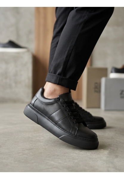 BA0247 Erkek Sneaker Günlük Casual Spor Ayakkabı Siyah Taban