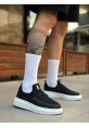 BA0375 Özel Örme Triko Tarz Siyah Renk Spor Ayakkabı 