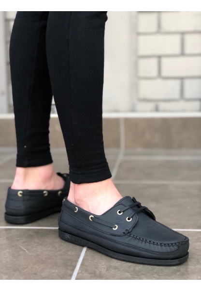 BA0125 Rahat Taban İçi Dışı Hakiki Deri Siyah Klasik Erkek Ayakkabı