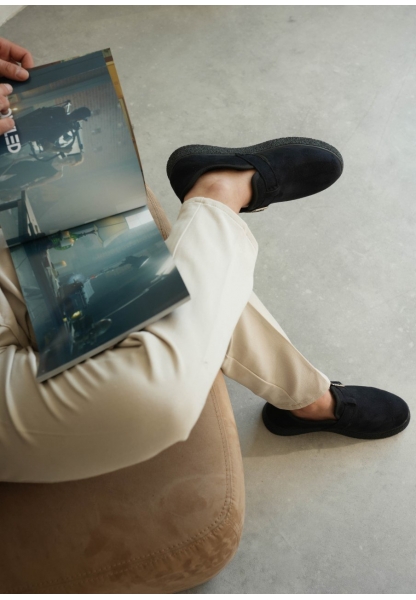 KB-KX1 Lacivert Kürklü Günlük Erkek Ayakkabı