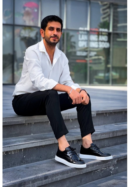 KB-X5 Siyah Rugan Günlük Erkek Ayakkabı