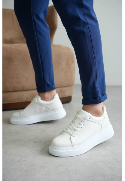 KB-B2 Beyaz Cilt Günlük Erkek Ayakkabı