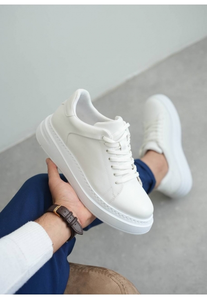 KB-B2 Beyaz Cilt Günlük Erkek Ayakkabı