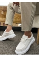 KB-X6 Beyaz Cilt Günlük Erkek Ayakkabı